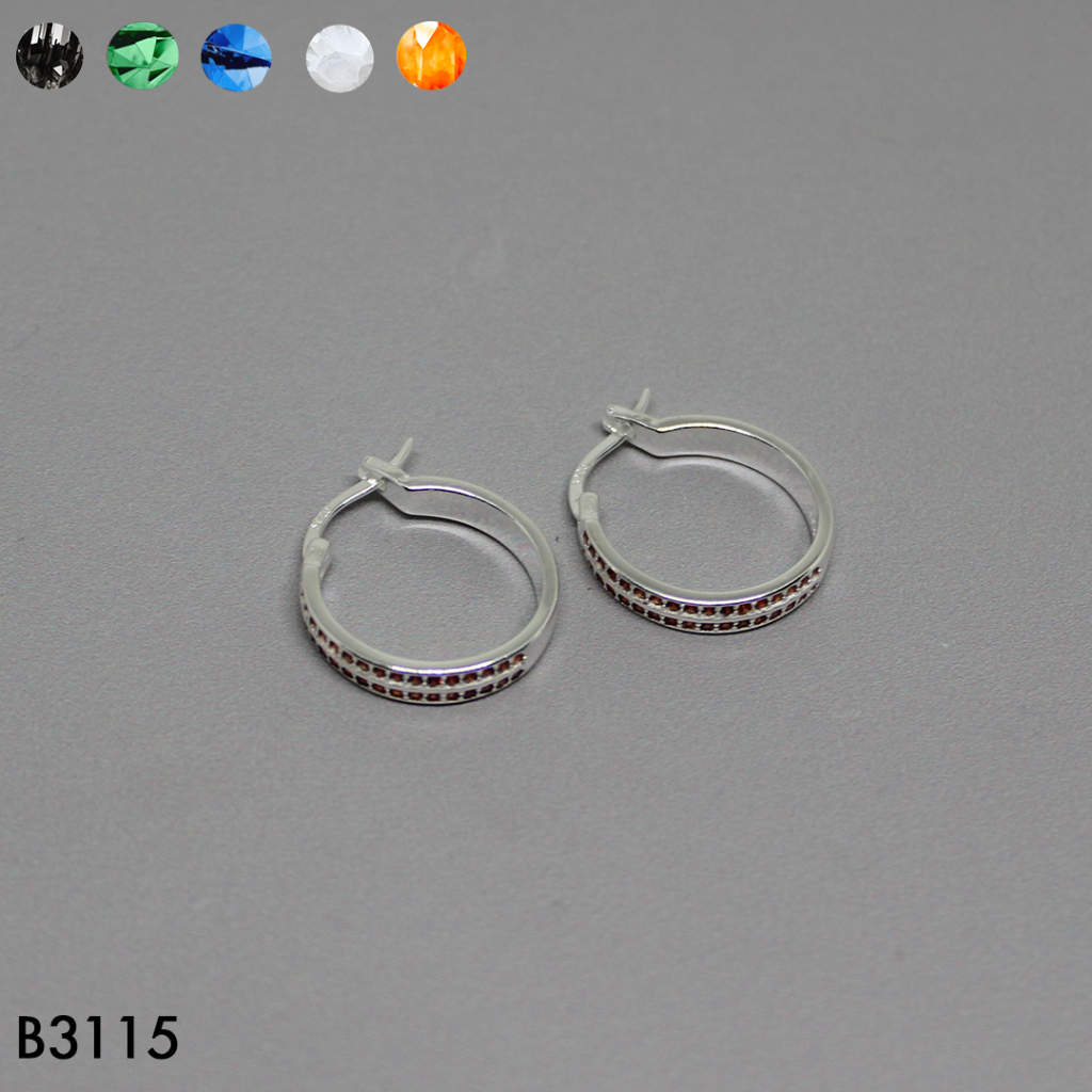 CA1143 CANDONGA HUGGIES MICROCIRCON  EN PLATA LEY 925