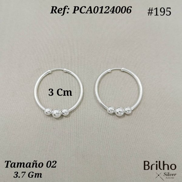CCA505 CANDONGA BALÍN EN PLATA LEY 925