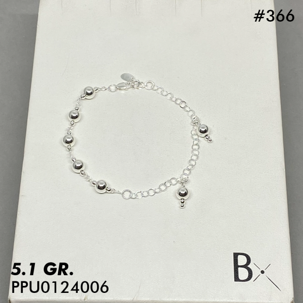 T9N366 PULSERA BALINES EN PLATA LEY 925