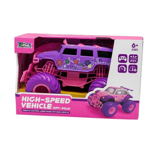 Carro Monster Truck RC Rosado 4×4 para Niñas